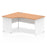 Impulse 1600mm Left Crescent Desk Panel End Leg Desks Dynamic Office Solutions Oak White 
