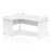 Impulse 1600mm Left Crescent Desk Panel End Leg Desks Dynamic Office Solutions White White 
