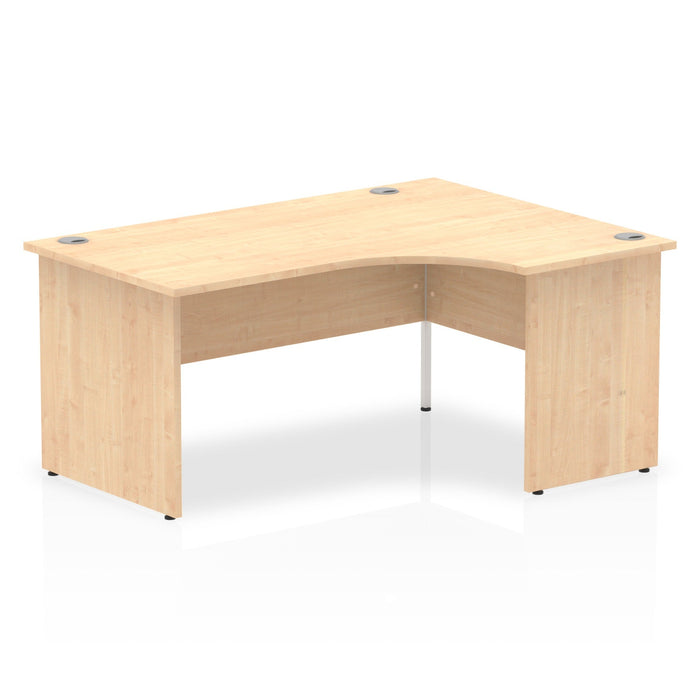 Impulse 1600mm Right Crescent Desk Panel End Leg Desks Dynamic Office Solutions Maple Maple 