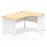 Impulse 1600mm Right Crescent Desk Panel End Leg Desks Dynamic Office Solutions Maple White 