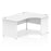 Impulse 1600mm Right Crescent Desk Panel End Leg Desks Dynamic Office Solutions White White 
