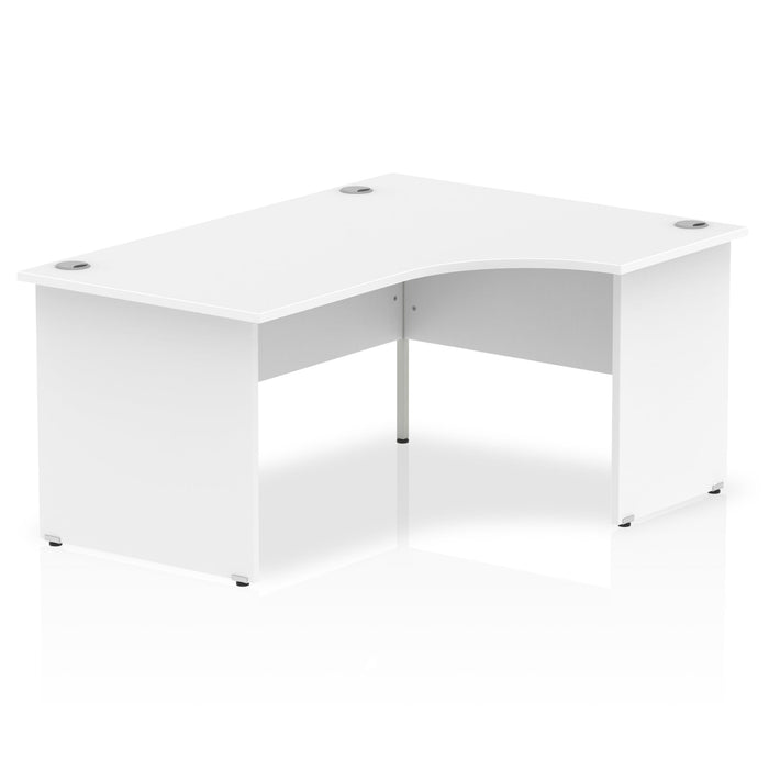 Impulse 1600mm Right Crescent Desk Panel End Leg Desks Dynamic Office Solutions White White 