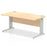 Impulse 1600mm Straight Desk Cable Managed Leg Desks Dynamic Office Solutions Maple Silver 