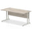 Impulse 1600mm Straight Desk Cantilever Leg Desks Dynamic Office Solutions Grey Oak Silver 