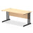 Impulse 1600mm Straight Desk Cantilever Leg Desks Dynamic Office Solutions Maple Black 