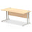 Impulse 1600mm Straight Desk Cantilever Leg Desks Dynamic Office Solutions Maple Silver 