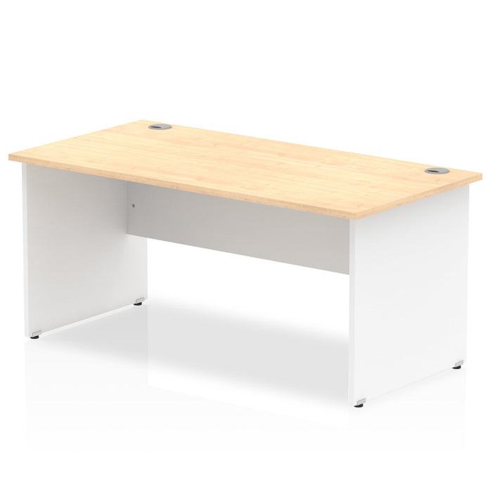 Impulse 1600mm Straight Desk Panel End Leg Desks Dynamic Office Solutions Maple White 