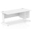 Impulse 1800mm Cable Managed Straight Desk With Fixed Pedestal Workstations Dynamic Office Solutions WHITE 3 Drawer White