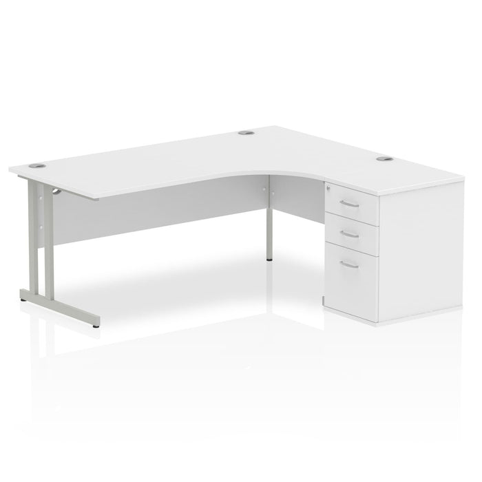 Impulse 1800mm Cantilever Right Crescent Desk Workstation Workstations Dynamic Office Solutions 