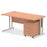 Impulse 1800mm Cantilever Straight Desk With Mobile Pedestal Workstations Dynamic Office Solutions Beech 3 Drawer Silver