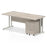 Impulse 1800mm Cantilever Straight Desk With Mobile Pedestal Workstations Dynamic Office Solutions Grey Oak 2 Drawer Silver