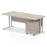Impulse 1800mm Cantilever Straight Desk With Mobile Pedestal Workstations Dynamic Office Solutions Grey Oak 3 Drawer Silver