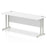 Impulse 1800mm Slimline Desk Cantilever Leg Desks Dynamic Office Solutions White Silver 
