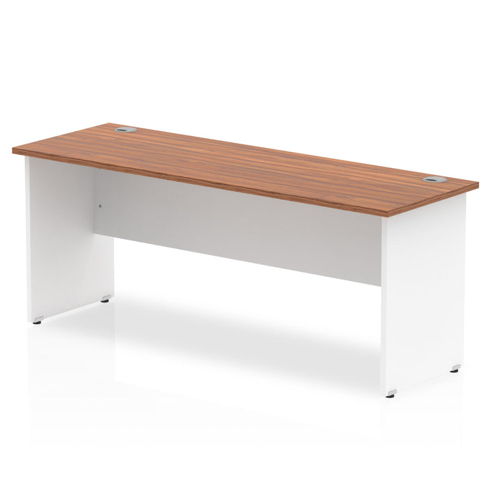 Impulse 1800mm Slimline Desk Panel End Leg Desks Dynamic Office Solutions Walnut White 