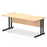 Impulse 1800mm Straight Desk Cantilever Leg Desks Dynamic Office Solutions Maple Black 