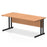 Impulse 1800mm Straight Desk Cantilever Leg Desks Dynamic Office Solutions Oak Black 