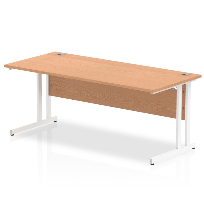 Impulse 1800mm Straight Desk Cantilever Leg Desks Dynamic Office Solutions Oak White 