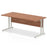 Impulse 1800mm Straight Desk Cantilever Leg Desks Dynamic Office Solutions Walnut Silver 
