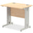 Impulse 800mm Slimline Desk Cable Managed Leg Desks Dynamic Office Solutions Maple Silver 