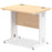 Impulse 800mm Slimline Desk Cable Managed Leg Desks Dynamic Office Solutions Maple White 