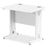 Impulse 800mm Slimline Desk Cable Managed Leg Desks Dynamic Office Solutions White White 
