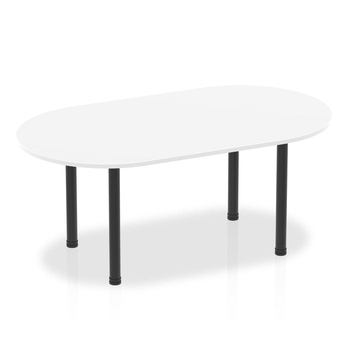 Impulse Boardroom Table With Post Leg Boardroom and Conference Tables Dynamic Office Solutions White 1800 Black