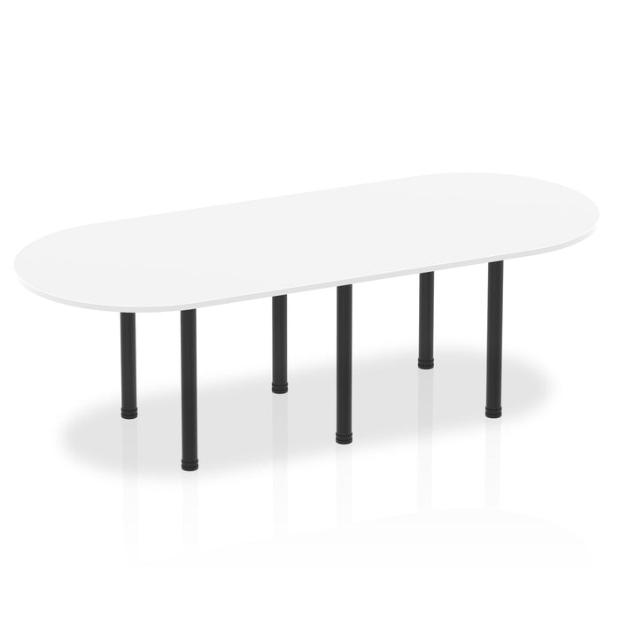 Impulse Boardroom Table With Post Leg Boardroom and Conference Tables Dynamic Office Solutions White 2400 Black