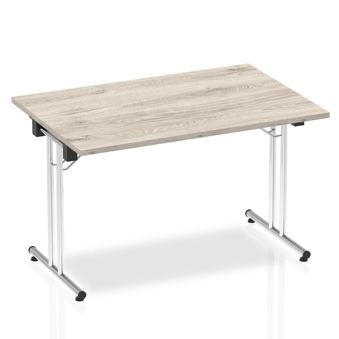 Impulse Folding Rectangle Table Folding Tables Dynamic Office Solutions Grey Oak 1200 