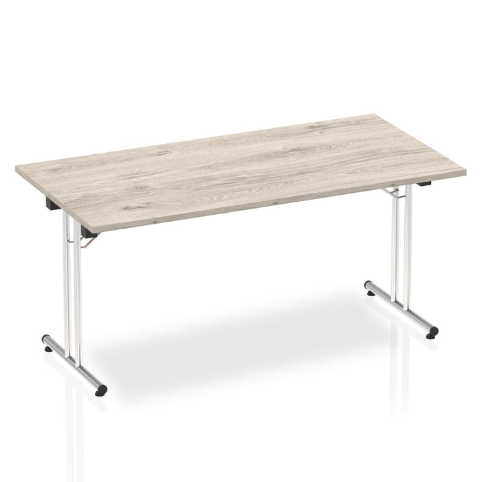 Impulse Folding Rectangle Table Folding Tables Dynamic Office Solutions Grey Oak 1600 
