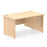 Impulse Panel End Straight Desk With Fixed Pedestal Workstations Dynamic Office Solutions MAPLE 1400 2 Drawer