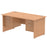 Impulse Panel End Straight Desk With Fixed Pedestal Workstations Dynamic Office Solutions OAK 1600 2 Drawer x2