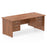 Impulse Panel End Straight Desk With Fixed Pedestal Workstations Dynamic Office Solutions WALNUT 1800 2 Drawer & 3 Drawer