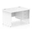 Impulse Panel End Straight Desk With Fixed Pedestal Workstations Dynamic Office Solutions WHITE 1200 3 Drawer