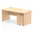 Impulse Panel End Straight Desk With Mobile Pedestal Workstations Dynamic Office Solutions Maple 1600 2 Drawer