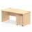 Impulse Panel End Straight Desk With Mobile Pedestal Workstations Dynamic Office Solutions Maple 1800 3 Drawer
