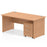 Impulse Panel End Straight Desk With Mobile Pedestal Workstations Dynamic Office Solutions Oak 1400 3 Drawer