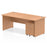 Impulse Panel End Straight Desk With Mobile Pedestal Workstations Dynamic Office Solutions Oak 1800 2 Drawer