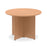 Impulse Round Table Arrowhead Leg Shaped Tables Dynamic Office Solutions Oak 1000 