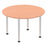 Impulse Round Table With Post Leg Shaped Tables Dynamic Office Solutions Beech 1200 Aluminium