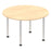 Impulse Round Table With Post Leg Shaped Tables Dynamic Office Solutions Maple 1200 Aluminium