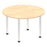 Impulse Round Table With Post Leg Shaped Tables Dynamic Office Solutions Maple 1200 Chrome