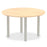 Impulse Round Table With Post Leg Shaped Tables Dynamic Office Solutions Maple 1200 Silver