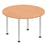 Impulse Round Table With Post Leg Shaped Tables Dynamic Office Solutions Oak 1000 Aluminium
