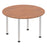Impulse Round Table With Post Leg Shaped Tables Dynamic Office Solutions Walnut 1000 Aluminium