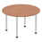 Impulse Round Table With Post Leg Shaped Tables Dynamic Office Solutions Walnut 1200 Aluminium