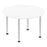 Impulse Round Table With Post Leg Shaped Tables Dynamic Office Solutions White 1000 Aluminium