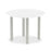 Impulse Round Table With Post Leg Shaped Tables Dynamic Office Solutions White 1000 Silver