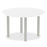 Impulse Round Table With Post Leg Shaped Tables Dynamic Office Solutions White 1200 Silver