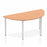 Impulse Semi-Circle Table Box Frame Leg - Grey Oak Shaped Tables Dynamic Office Solutions Oak 1600 