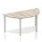 Impulse Semi-Circle Table Box Frame Leg - White Shaped Tables Dynamic Office Solutions Grey Oak 1600 